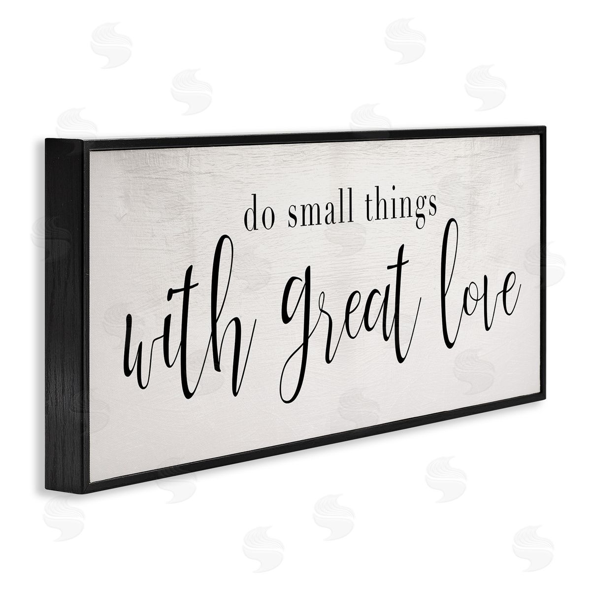 Stupell Studio Do Small Things with Great Love Minimal Quote Black Framed Giclee Wall Art