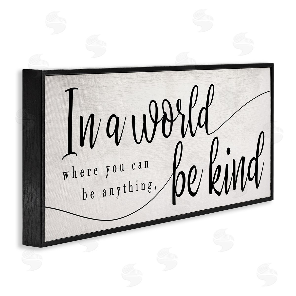Stupell Studio Be Anything, Be Kind Phrase Whimsical Country Typography Black Framed Giclee Wall Art