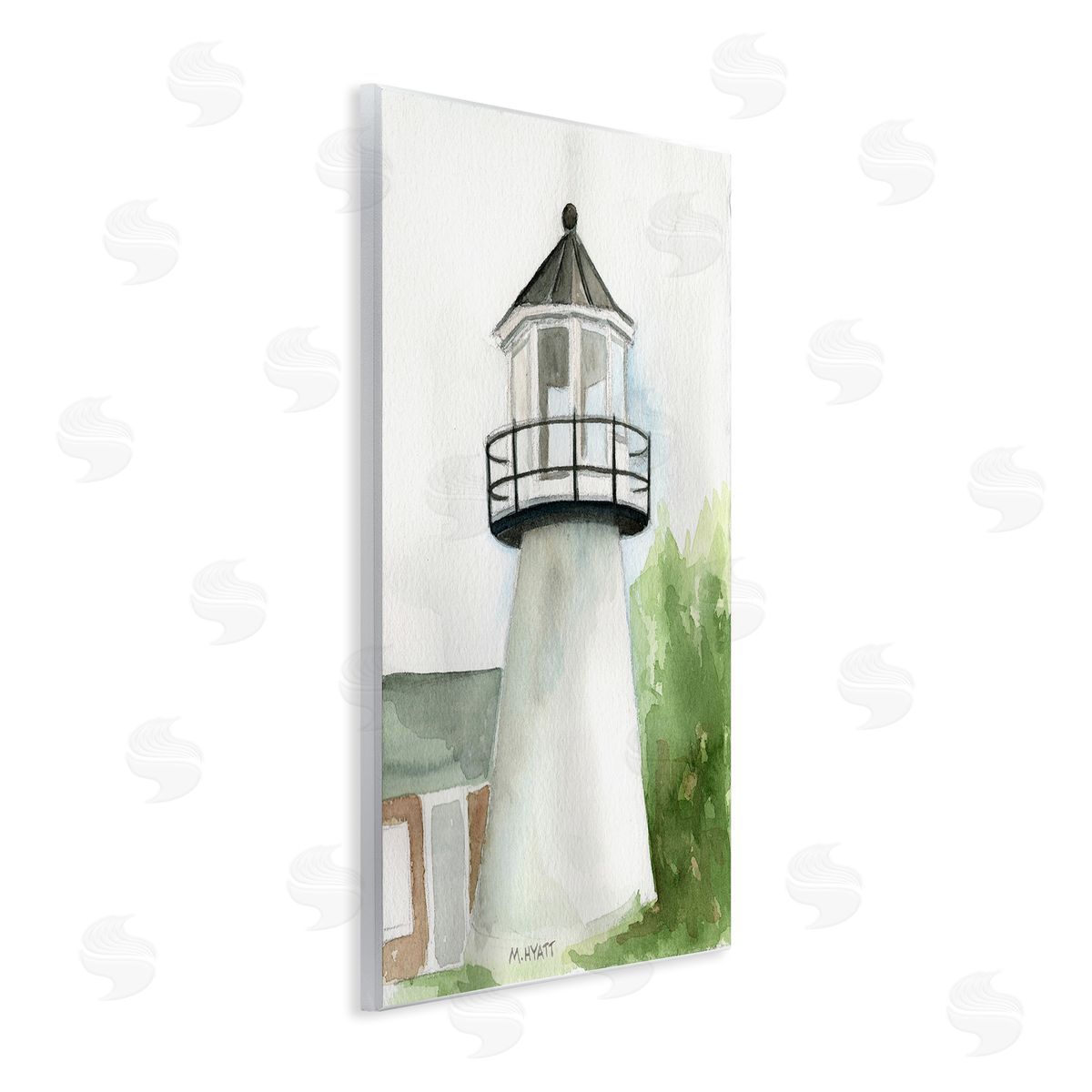 Melissa Hyatt Hyannis Coast Lighthouse Waterside Architecture Wall Plaque Art