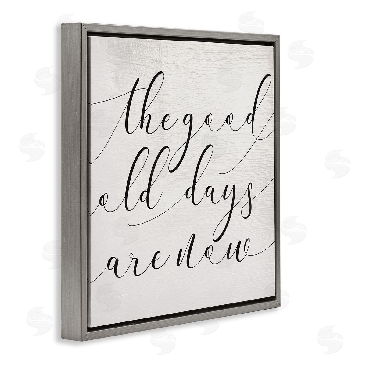Stupell Studio Good Old Days Are Now Phrase Home Memories Design Gray Floater Frame Canvas Art