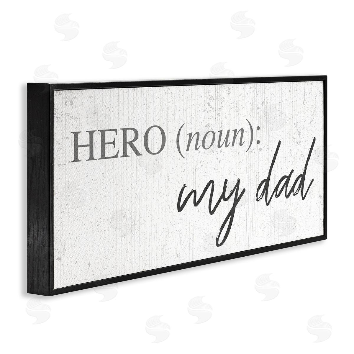 Stupell Studio Hero Definition Dad Appreciation Family Phrase Black Framed Giclee Wall Art