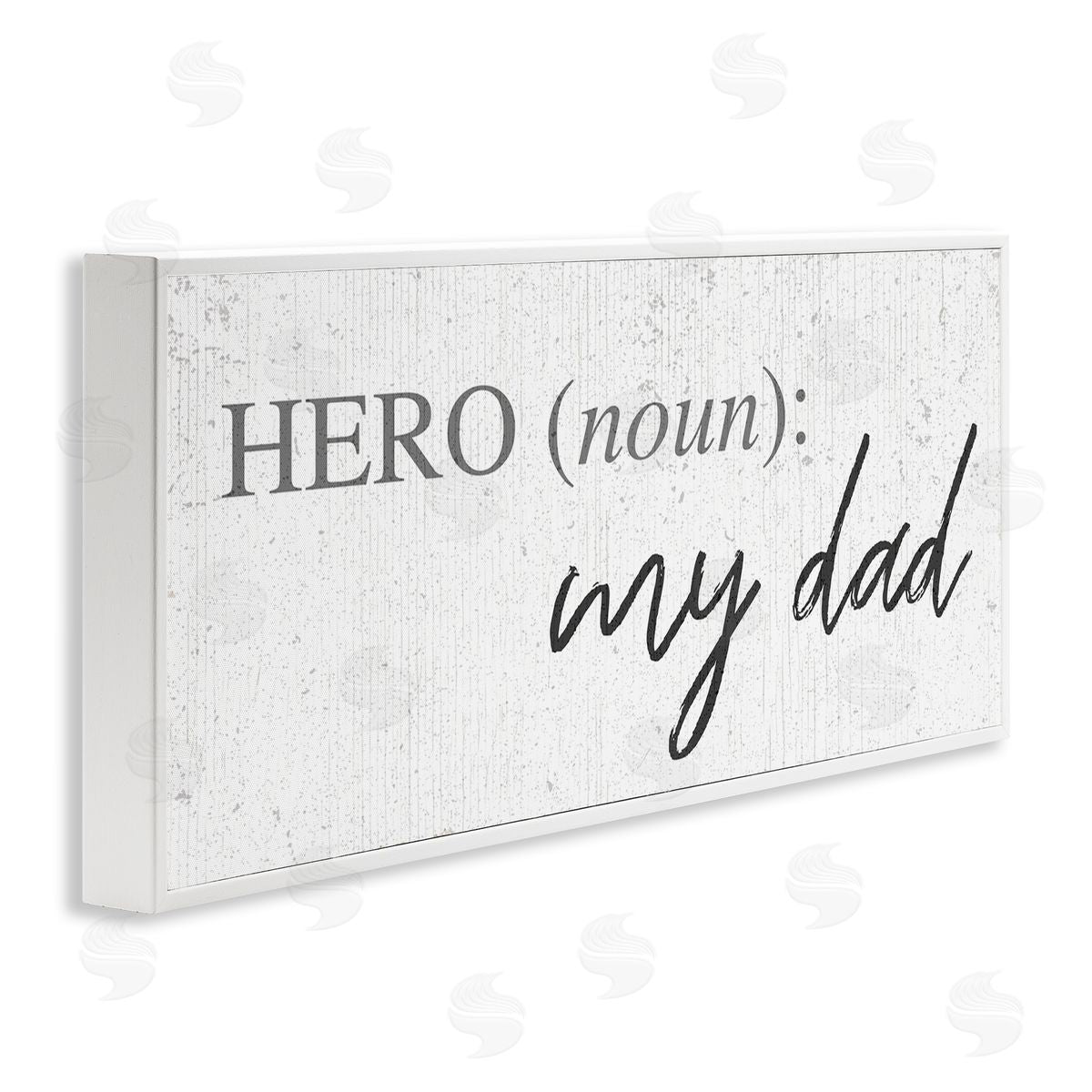 Stupell Studio Hero Definition Dad Appreciation Family Phrase White Framed Giclee Wall Art