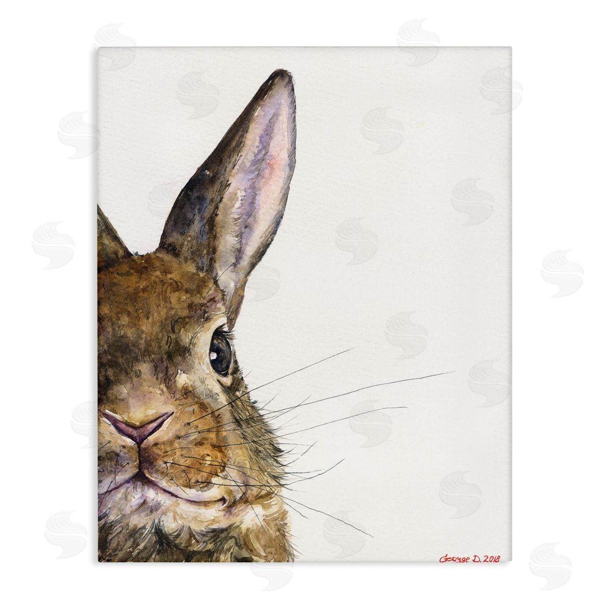 George Dyachenko Farm Rabbit Gaze Adorable Whiskered Animal Canvas Wall Art