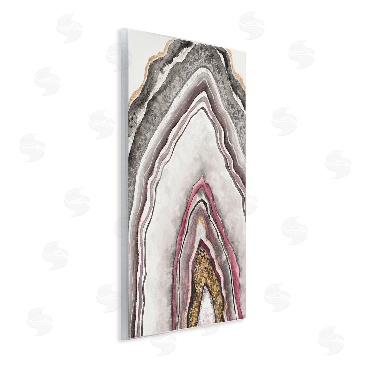 Tiffany Hakimipour Pink Neutral Geode Rock Arch Pattern Abstract Wall Plaque Art