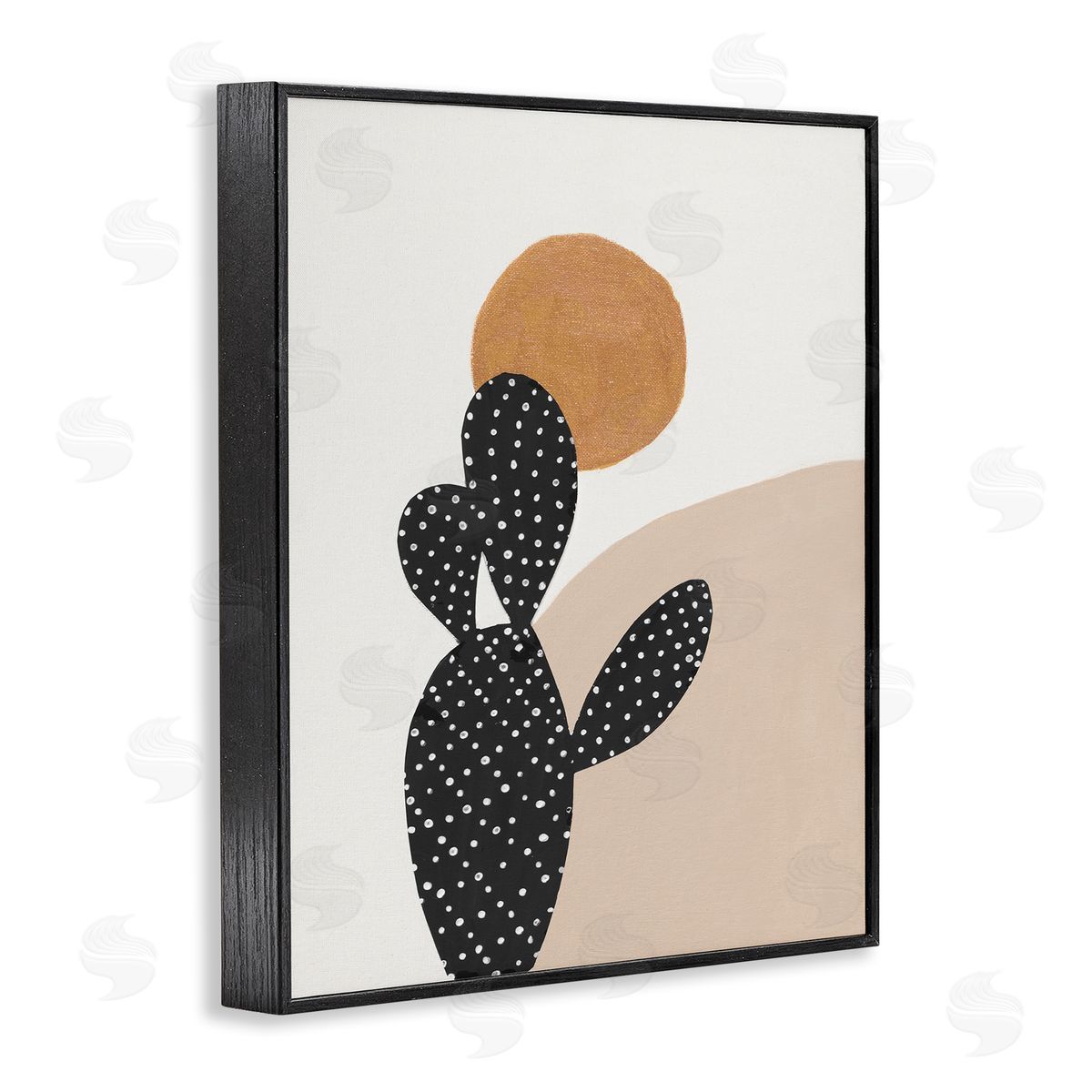 Patricia Pinto Prickly Pear Terracotta Abstract Landscape Desert Sun Black Framed Giclee Wall Art