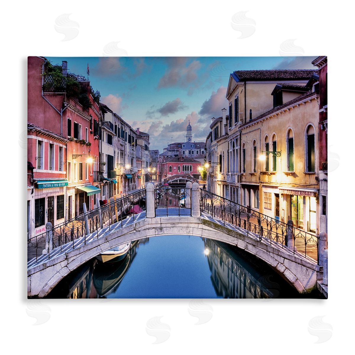 Alan Blaustein Traditional Venice Cityscape Canal Bridge Architecture Canvas Wall Art