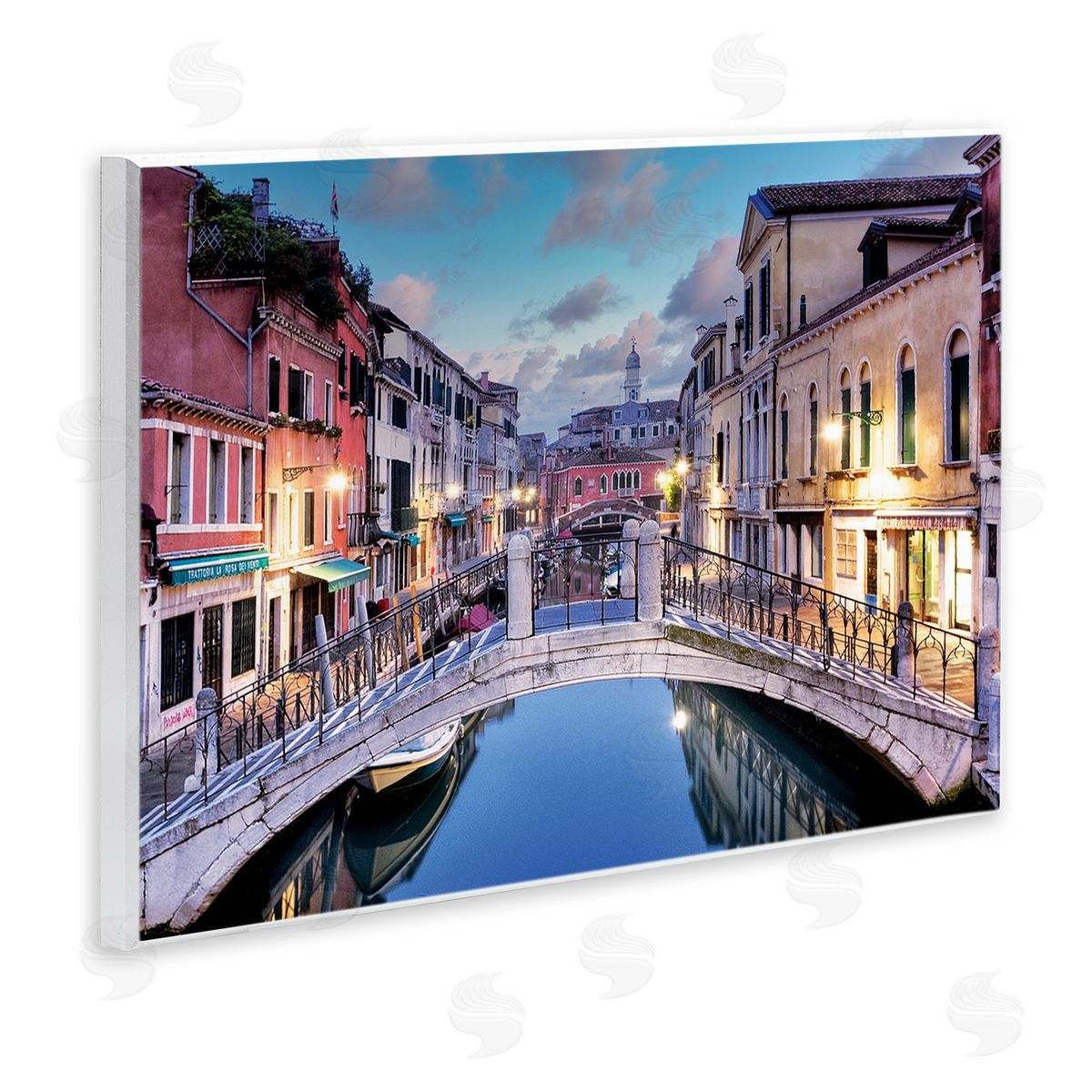 Alan Blaustein Traditional Venice Cityscape Canal Bridge Architecture Wall Plaque Art
