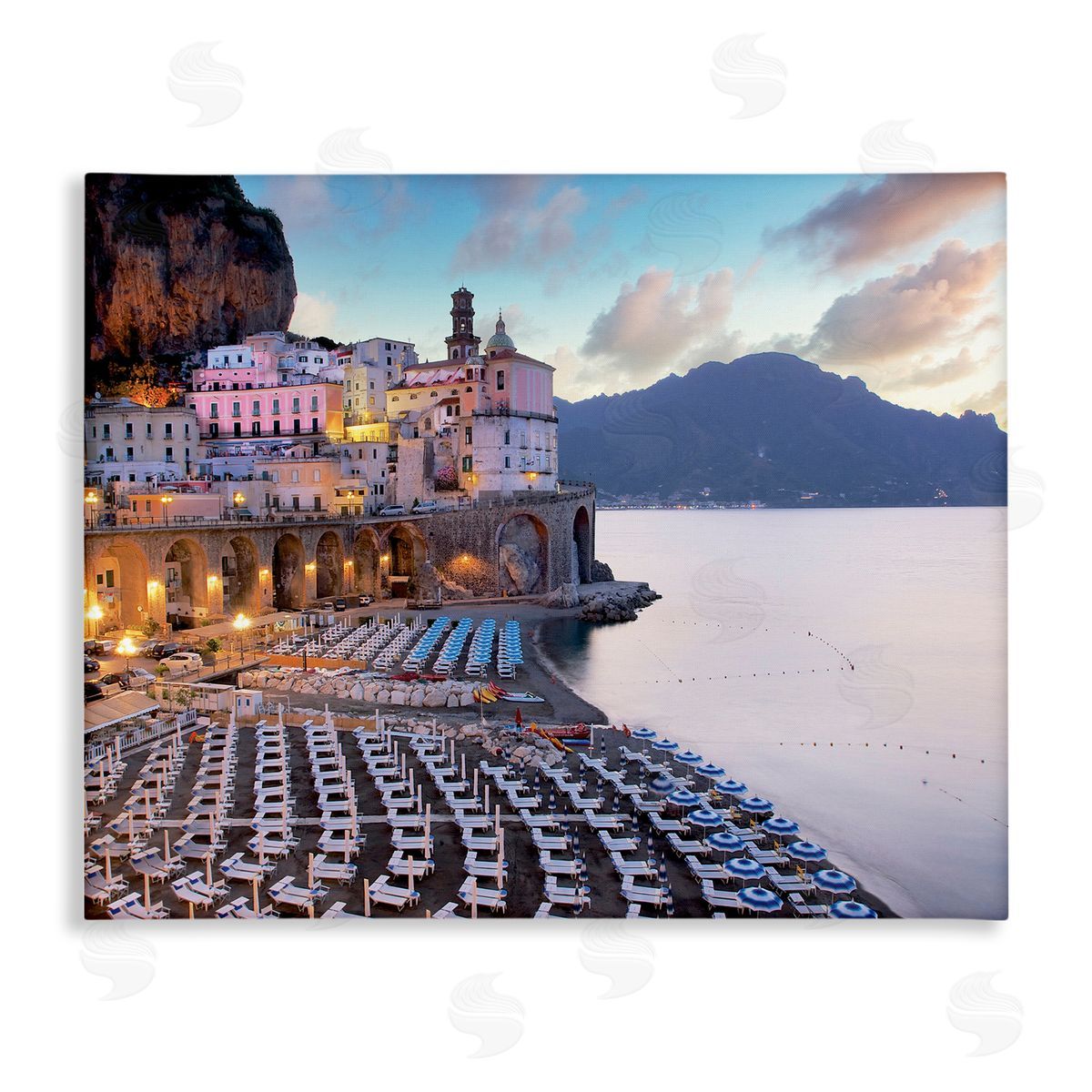 Alan Blaustein Coastal Italian Beach Seaside Resort Cityscape Canvas Wall Art
