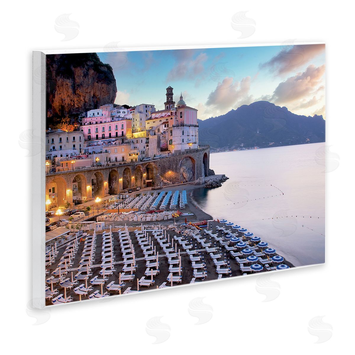 Alan Blaustein Coastal Italian Beach Seaside Resort Cityscape Wall Plaque Art