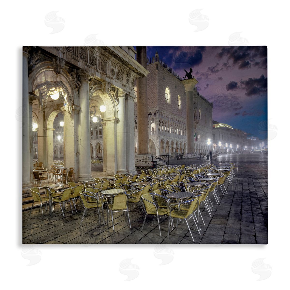 Alan Blaustein Italian Pavilion Cityscape Historic European Architecture Canvas Wall Art