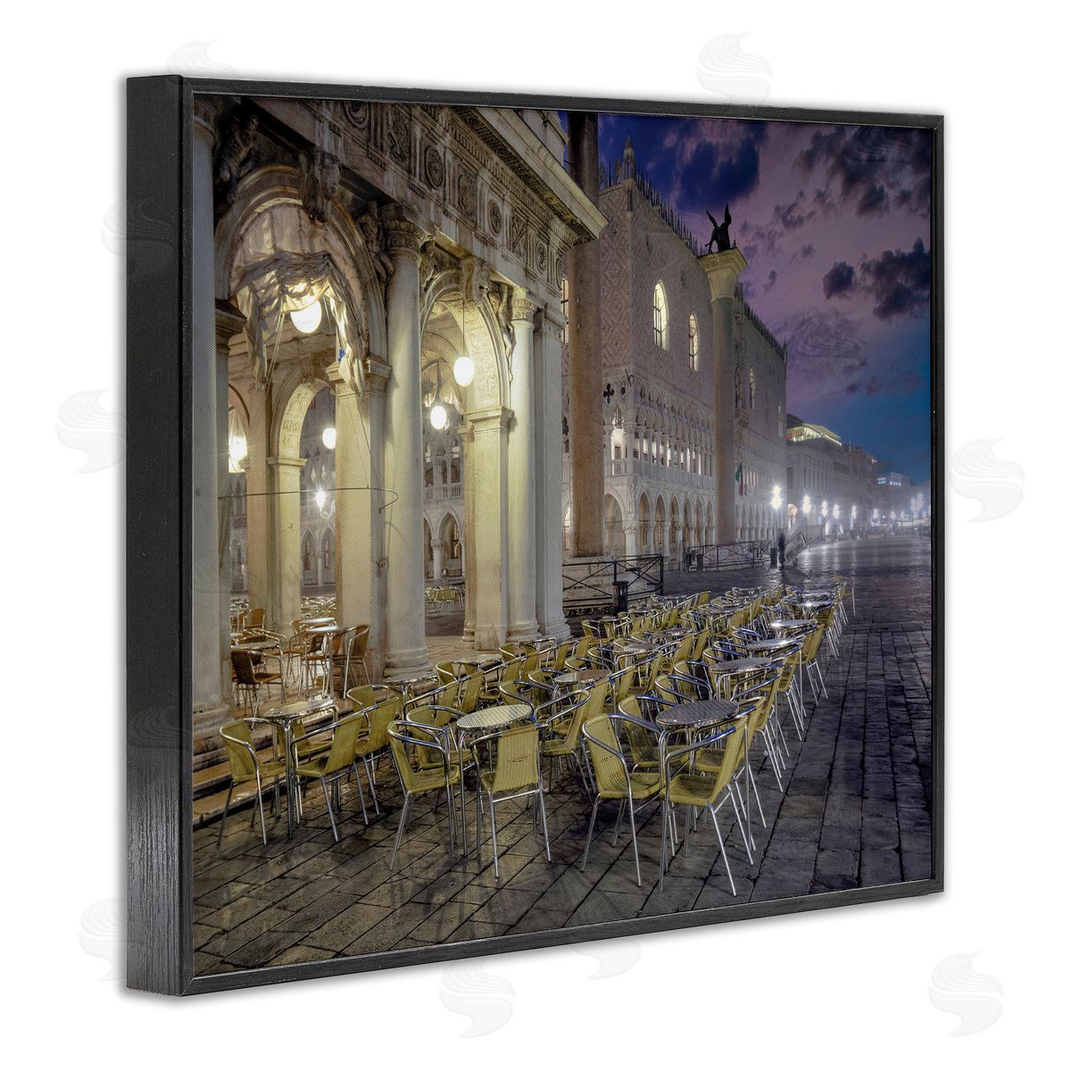 Alan Blaustein Italian Pavilion Cityscape Historic European Architecture Black Framed Giclee Wall Art