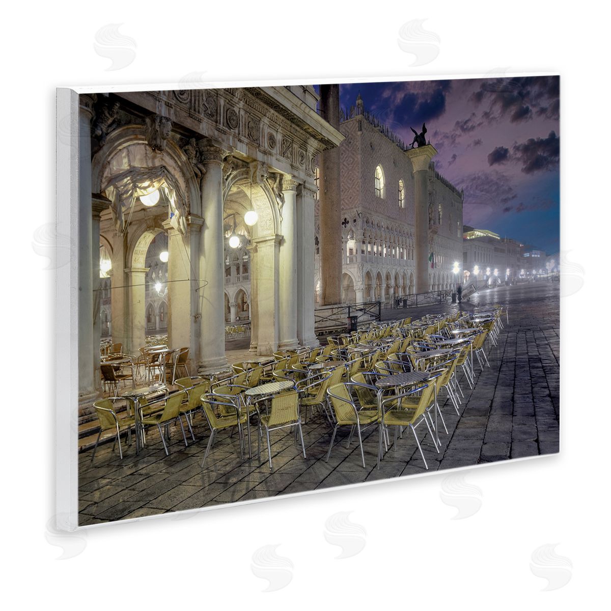 Alan Blaustein Italian Pavilion Cityscape Historic European Architecture Wall Plaque Art