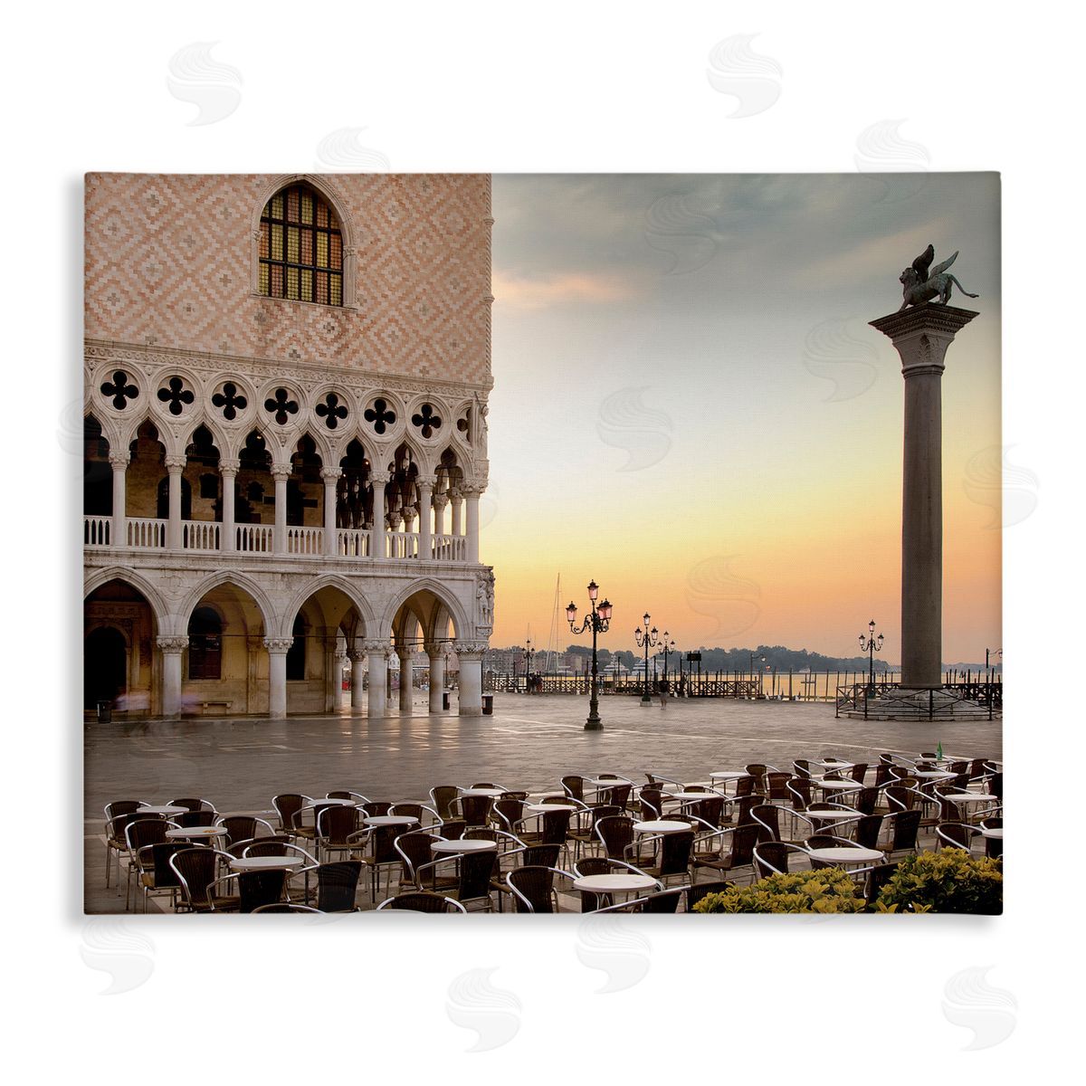 Alan Blaustein San Marco Sunset Italian Architecture Traditional Buildings Canvas Wall Art