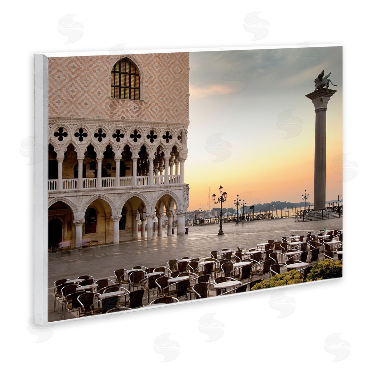 Alan Blaustein San Marco Sunset Italian Architecture Traditional Buildings Wall Plaque Art
