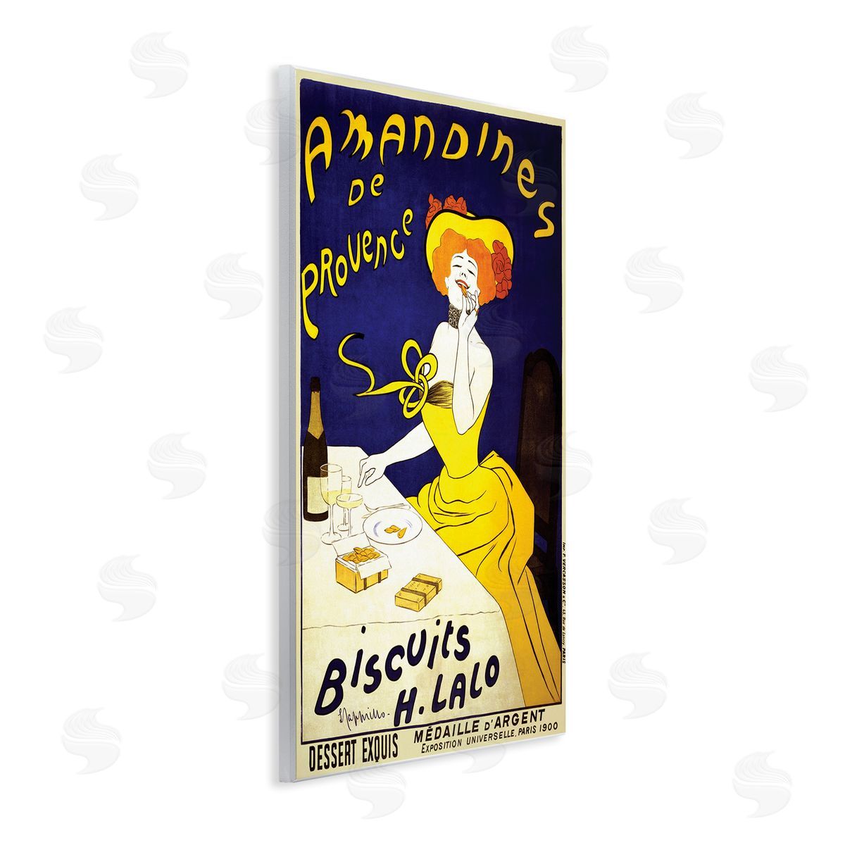 Leonetto Cappiello Vintage Parisian Amandine's Biscuits European Advertisement Wall Plaque Art
