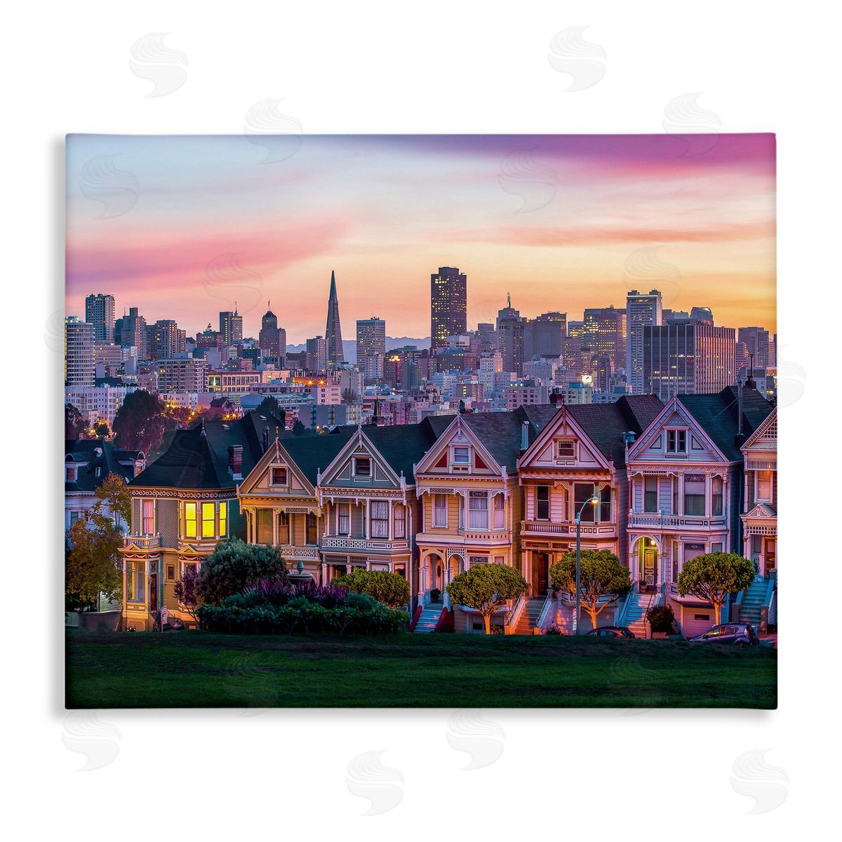 Dave Gordon San Francisco California Sunset Cityscape Architecture Canvas Wall Art