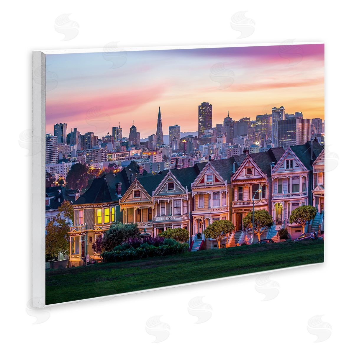 Dave Gordon San Francisco California Sunset Cityscape Architecture Wall Plaque Art