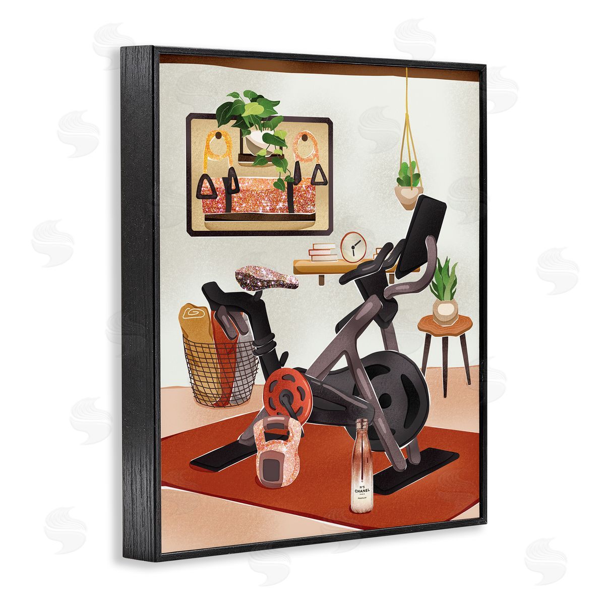 Ziwei Li Glam Fashion Home Exercise Equipment Modern Interior Black Framed Giclee Wall Art