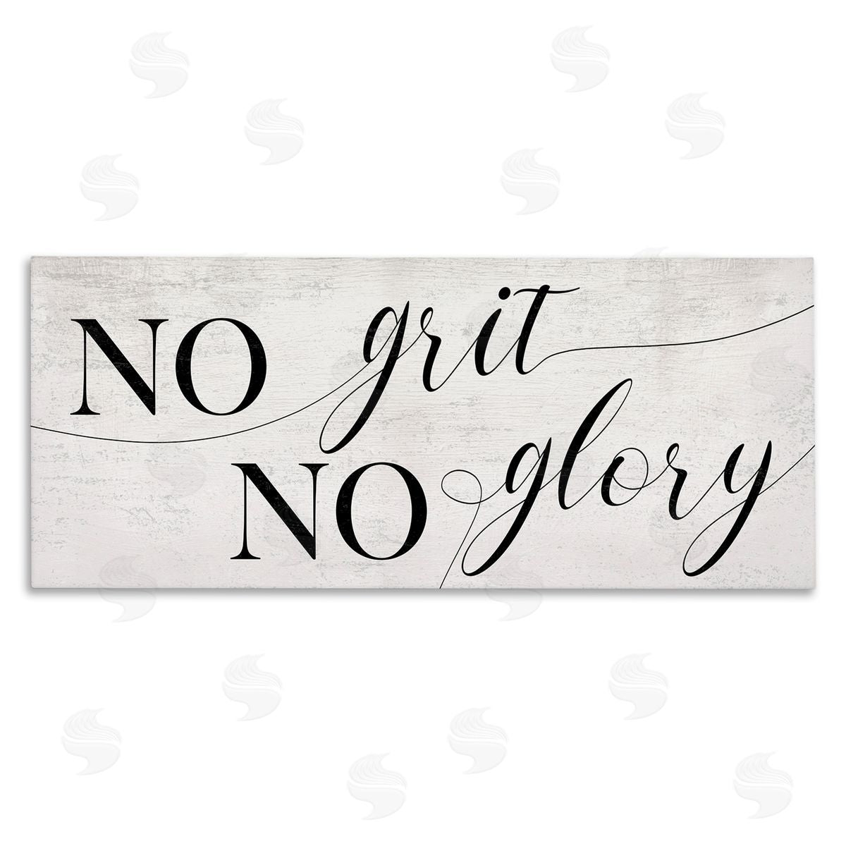 Stupell Studio No Grit No Glory Phrase Charming Cursive Script Canvas Wall Art