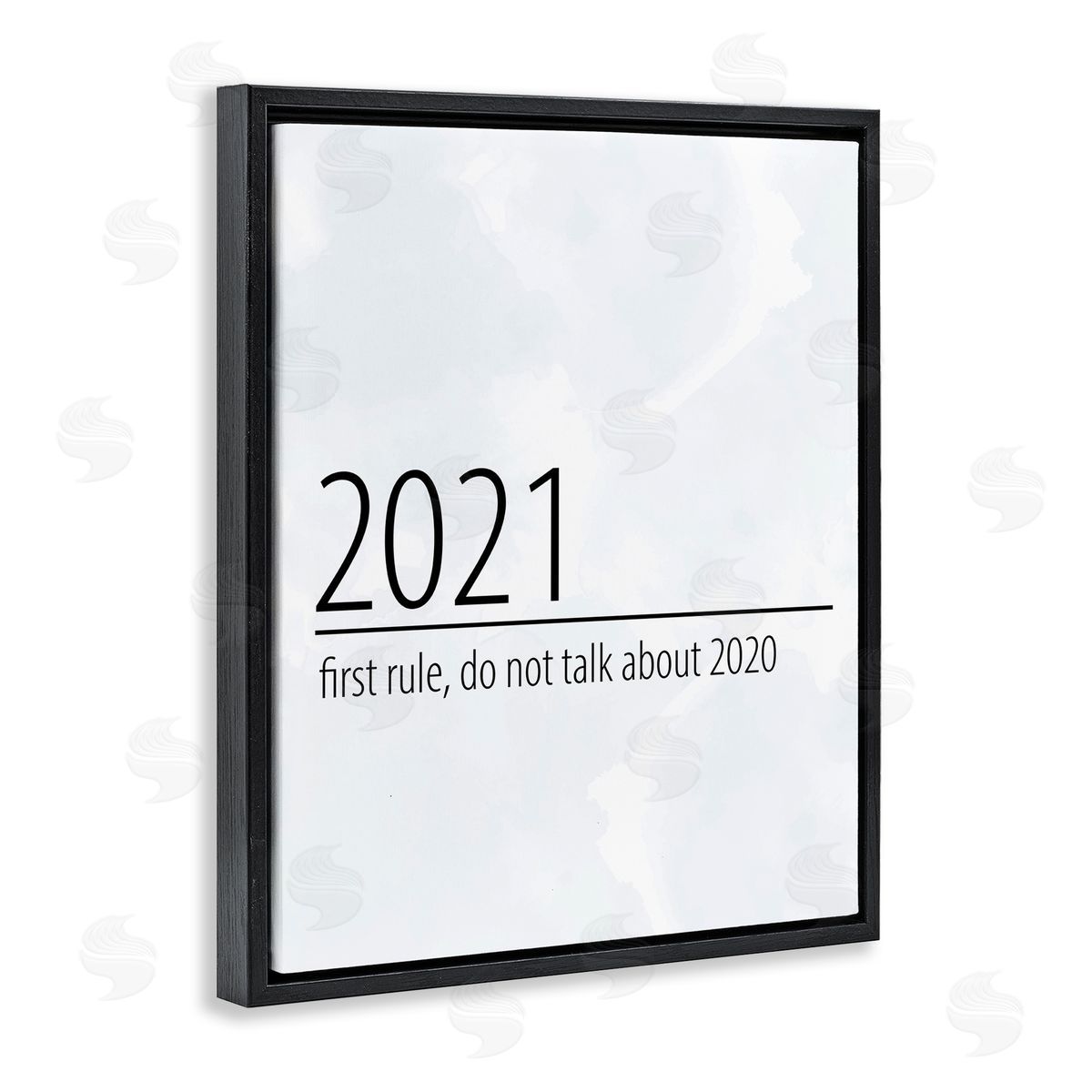 Kim Allen Don�t Talk About 2020 New Year Sign Black Floater Frame Canvas Art