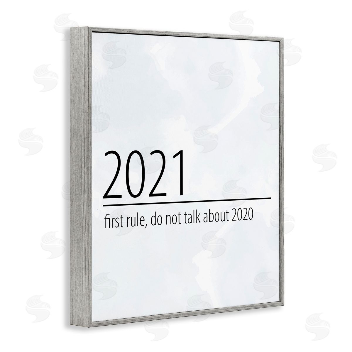 Kim Allen Don�t Talk About 2020 New Year Sign Gray Framed Giclee Wall Art