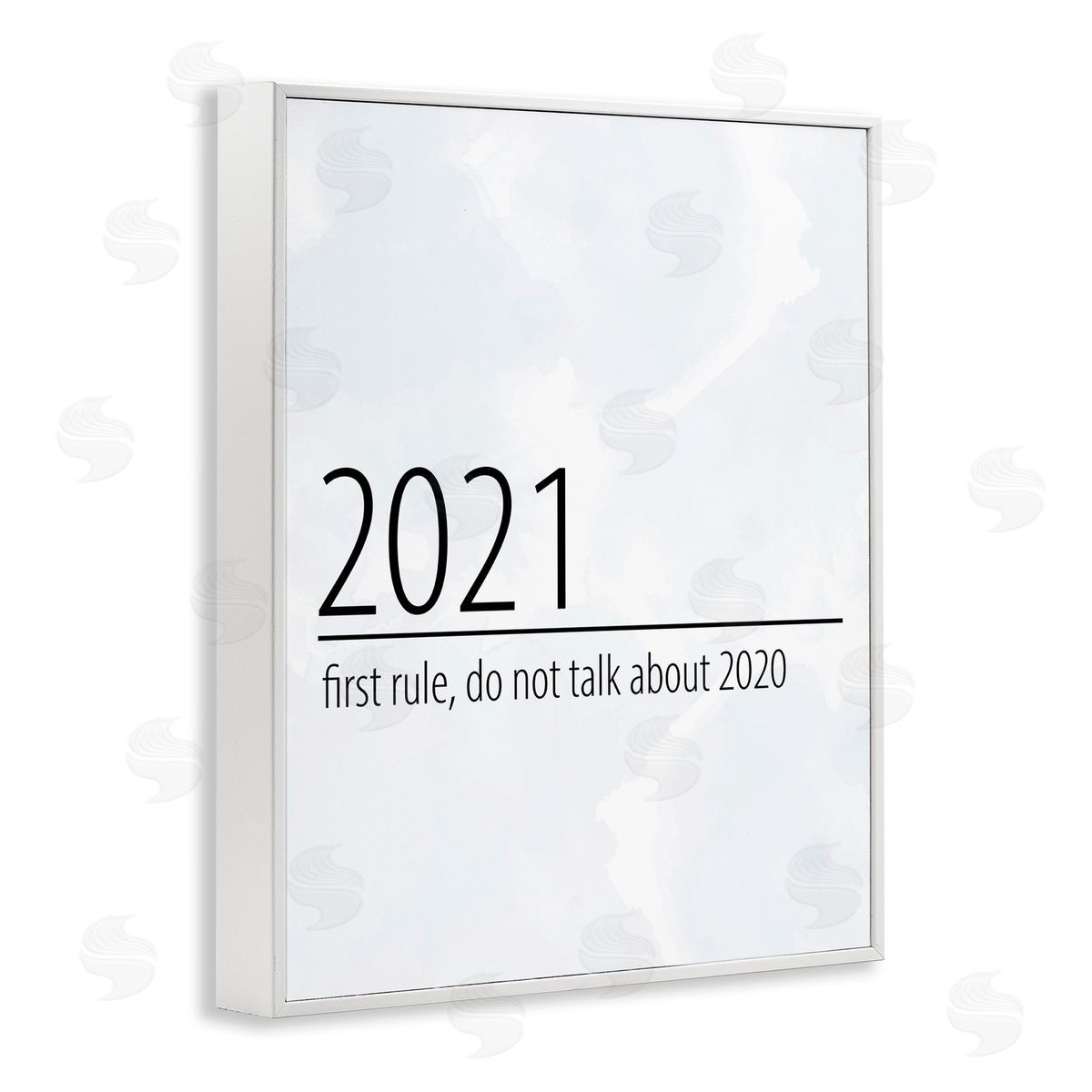 Kim Allen Don�t Talk About 2020 New Year Sign White Framed Giclee Wall Art