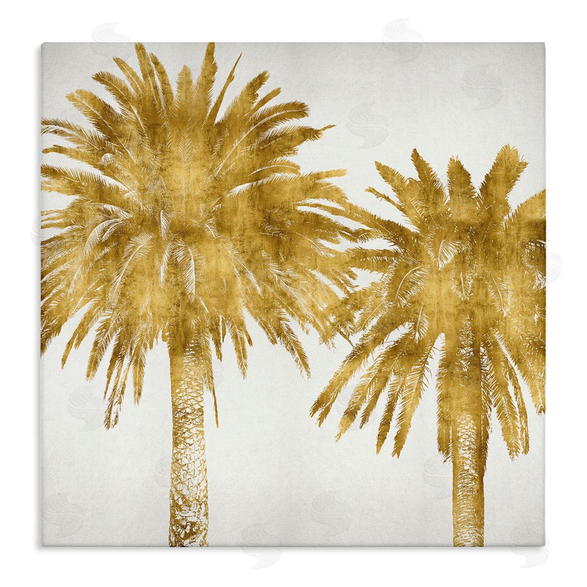 Kate Bennett Summer Glam Palm Trees Over Off-White Canvas Wall Art