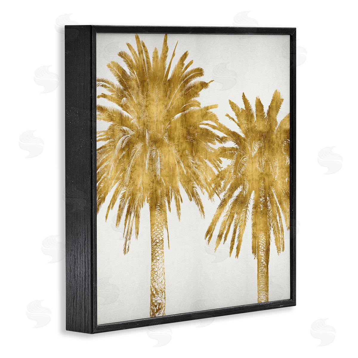 Kate Bennett Summer Glam Palm Trees Over Off-White Black Framed Giclee Wall Art