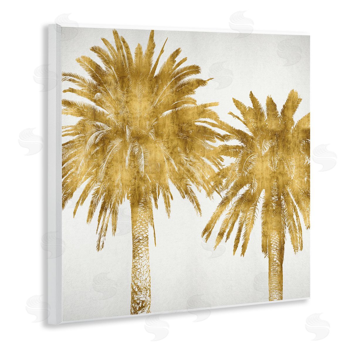Kate Bennett Summer Glam Palm Trees Over Off-White Wall Plaque Art