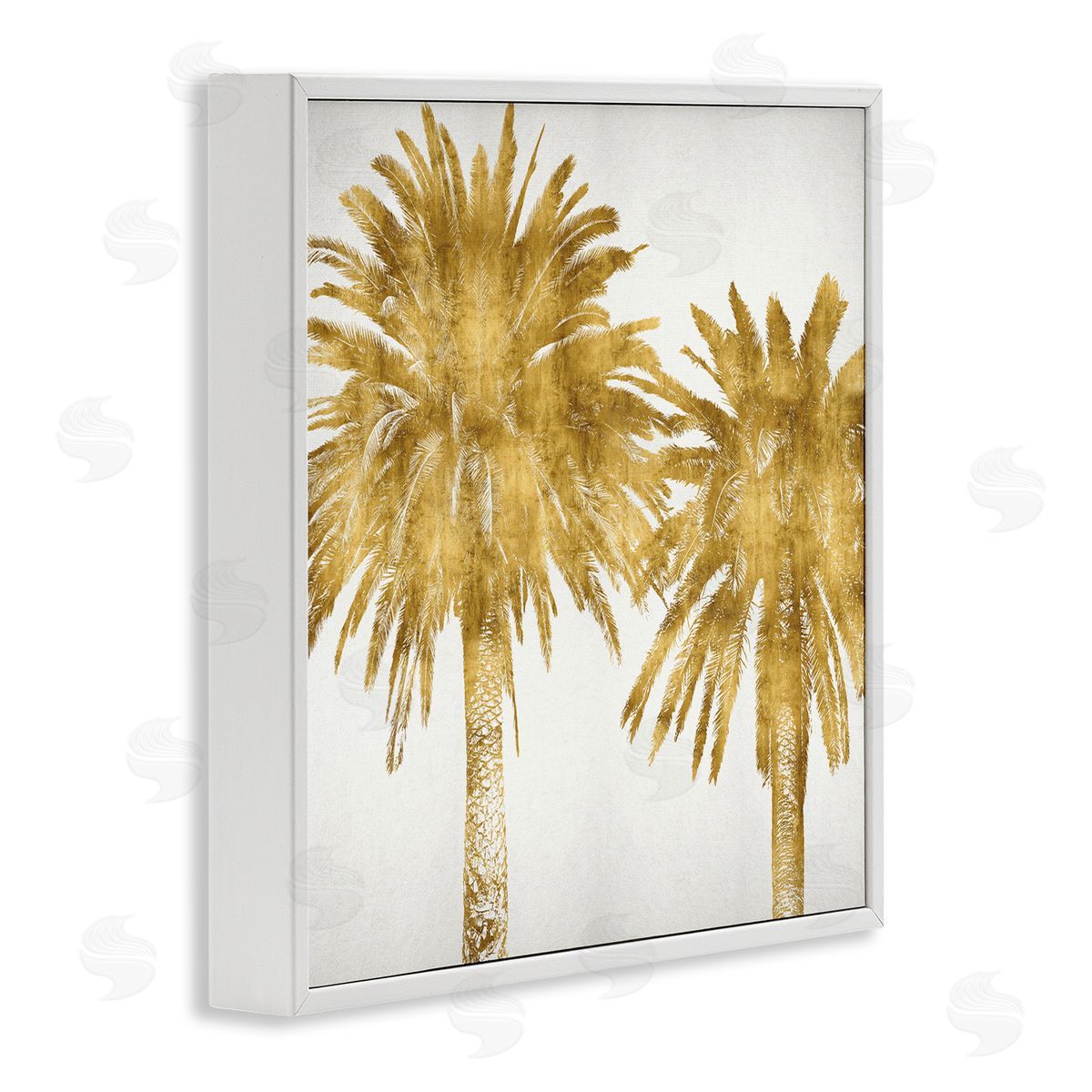 Kate Bennett Summer Glam Palm Trees Over Off-White White Framed Giclee Wall Art