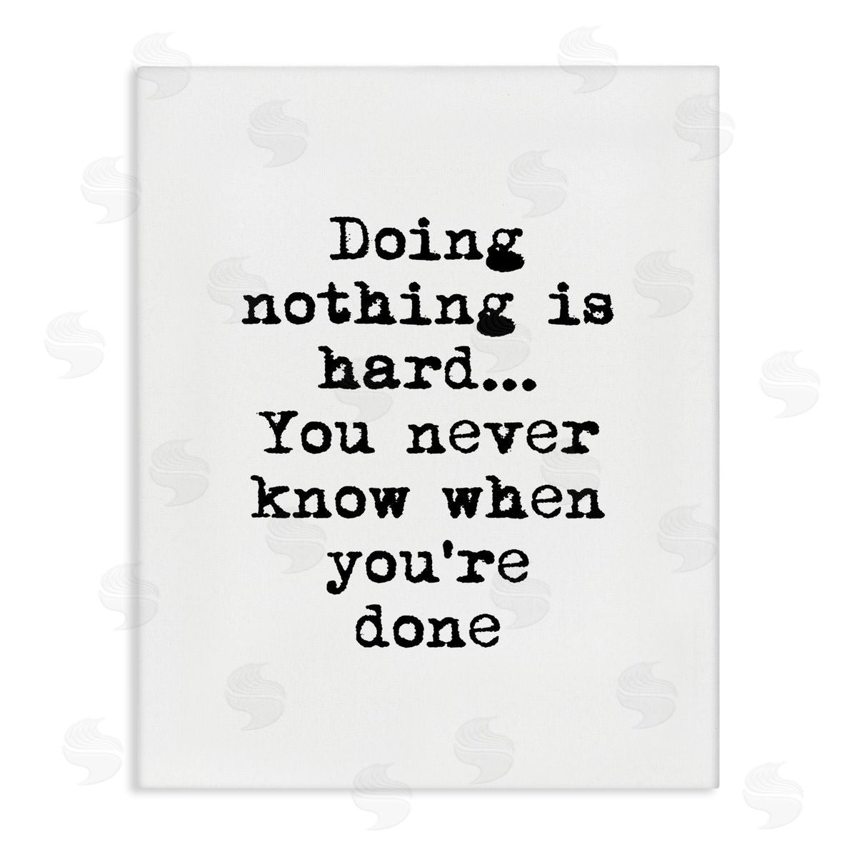 Design Fabrikken Doing Nothing Phrase Vintage Typewriter Typography Canvas Wall Art