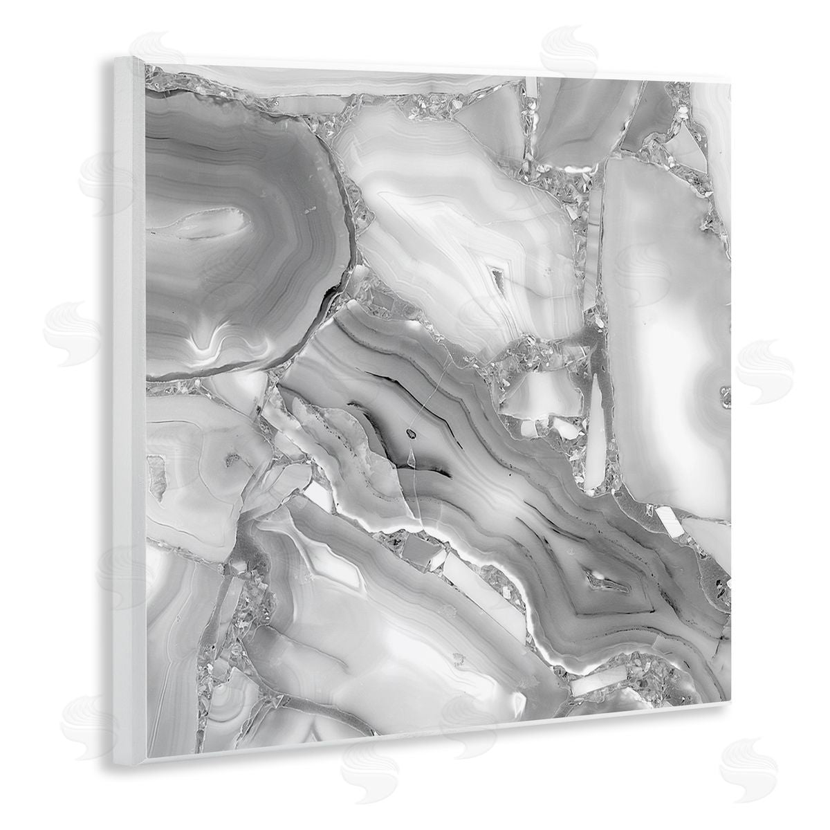 Stupell Studio Silver Geode Abstraction Rocky Earth Detail Wall Plaque Art
