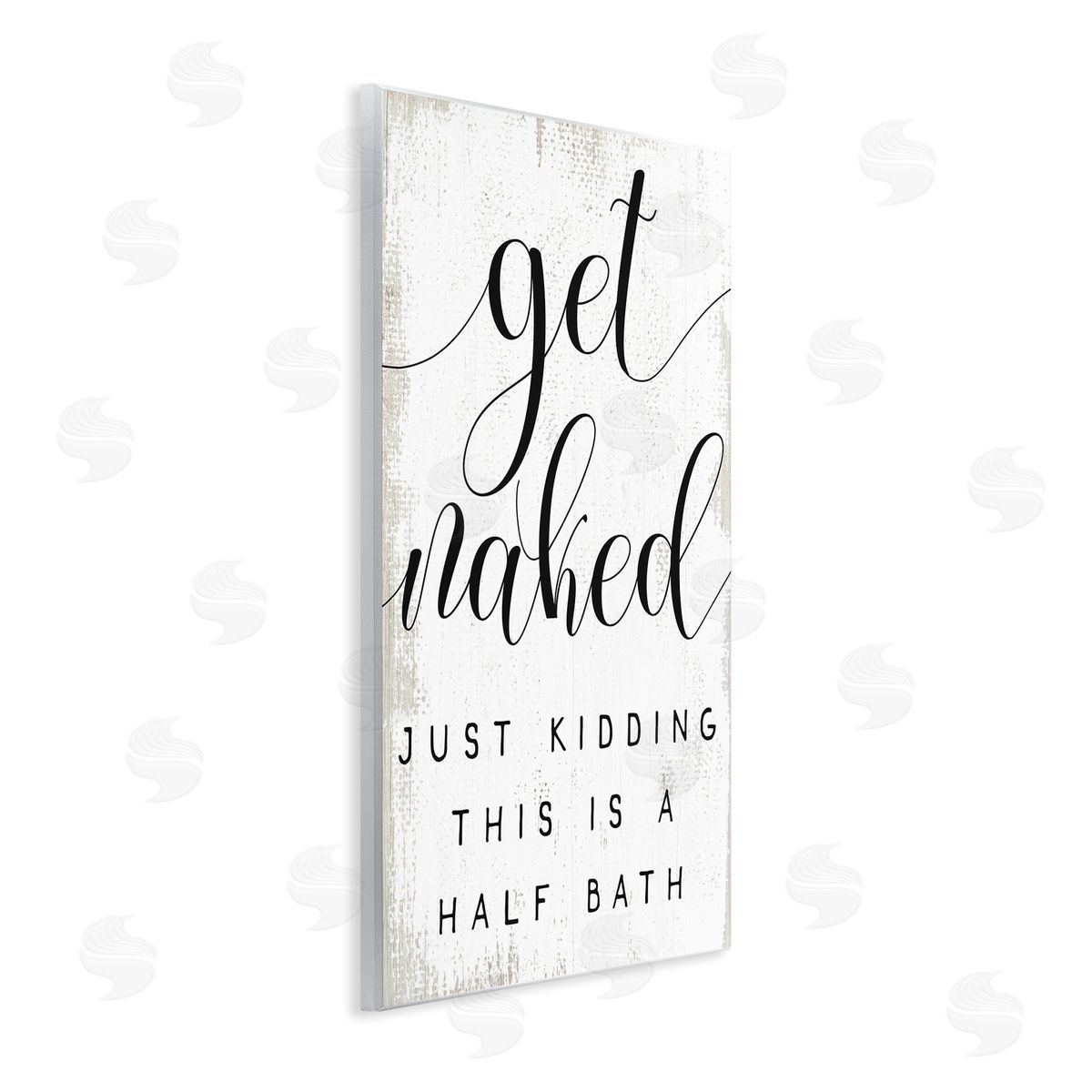 Stupell Studio Get Naked Half Bath Phrase Toilet Room Humor Wall Plaque Art