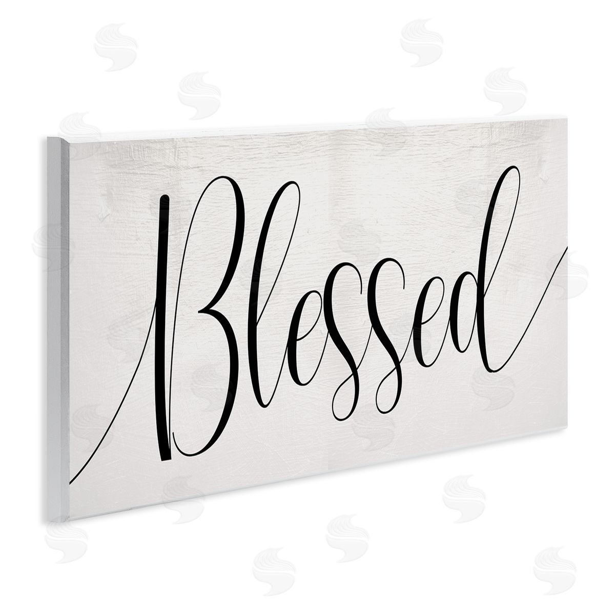 Stupell Studio Bold Blessed Script Typography Charming Off-White Wall Plaque Art
