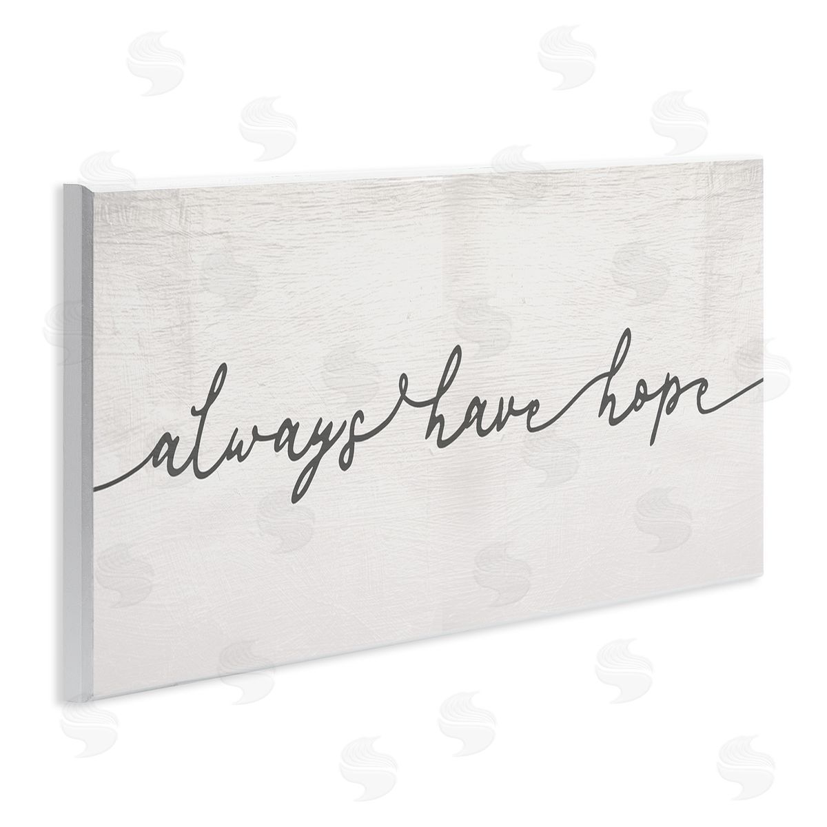 Stupell Studio Always Have Hope Phrase Vintage Cursive Typography Wall Plaque Art