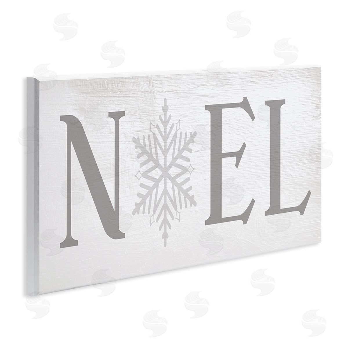 Stupell Studio Noel Christmas Phrase Winter Snowflake Typography Wall Plaque Art