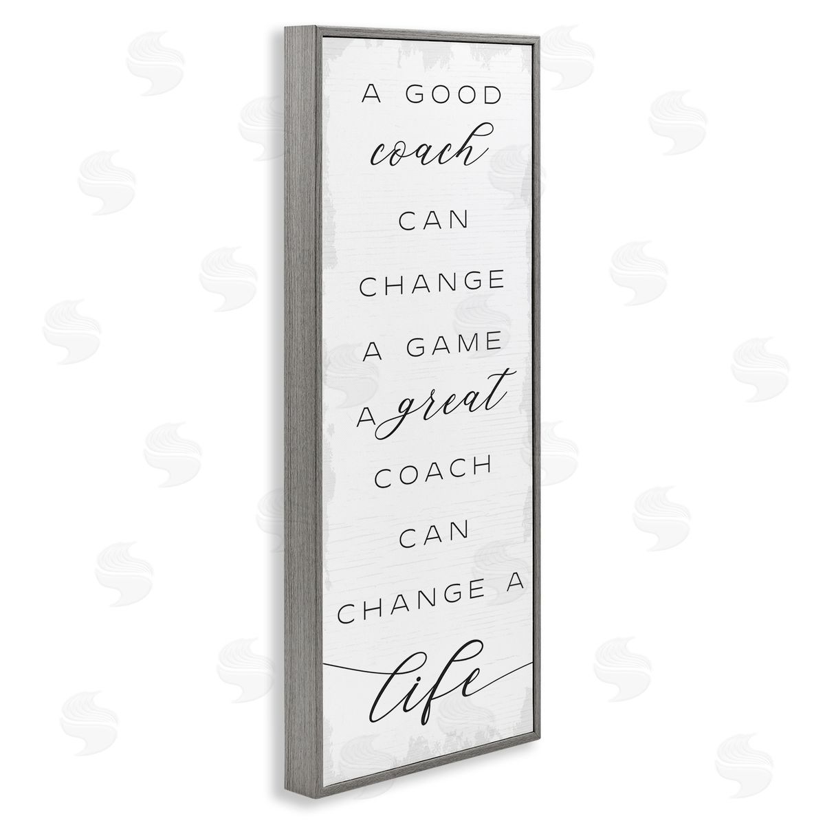 Stupell Studio A Great Coach Change's Life Sentiments Sports Appreciation Gray Framed Giclee Wall Art