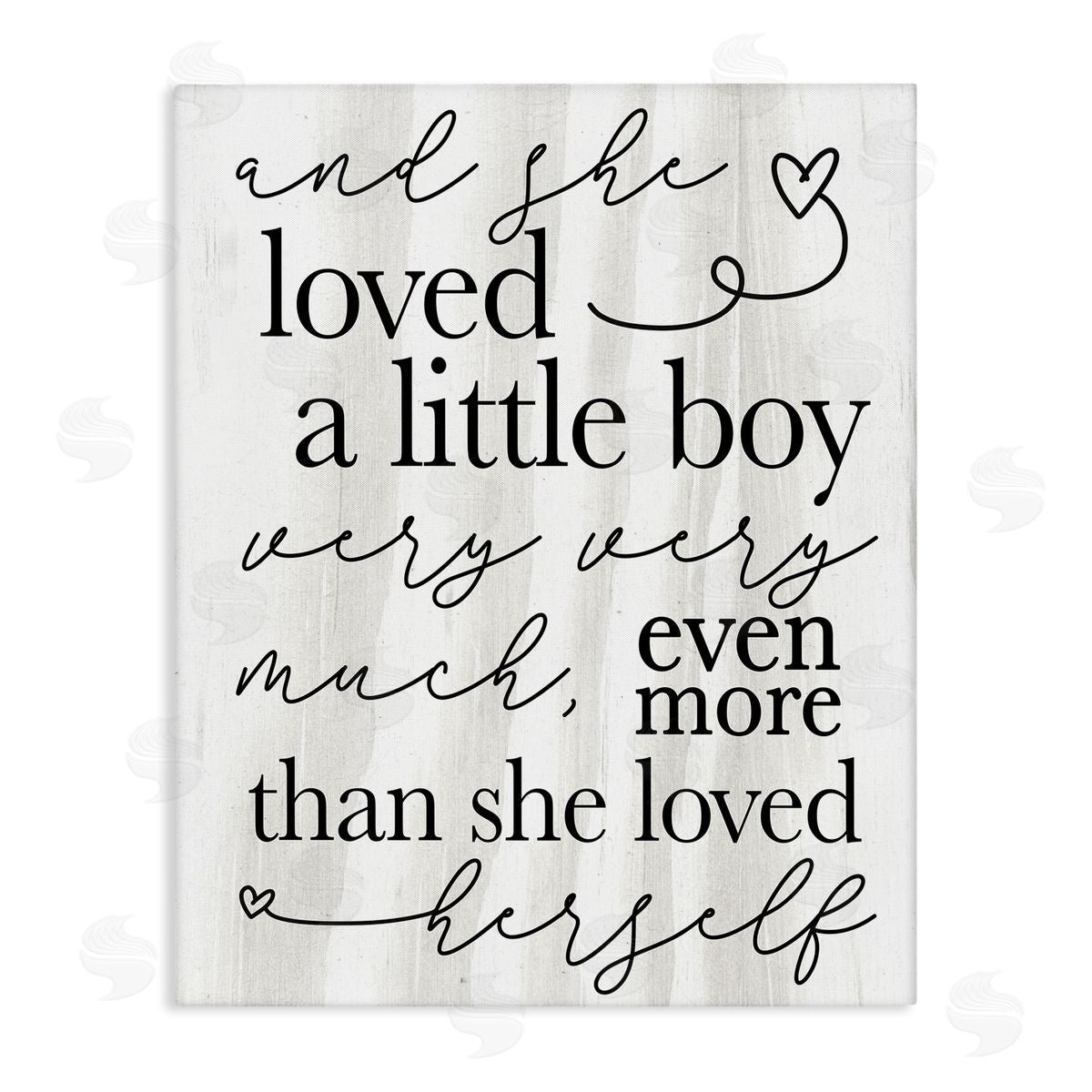 Stupell Studio Loved A Little Boy Phrase Family Home Sentiments Canvas Wall Art