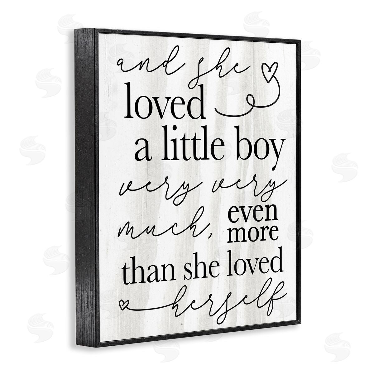Stupell Studio Loved A Little Boy Phrase Family Home Sentiments Black Framed Giclee Wall Art