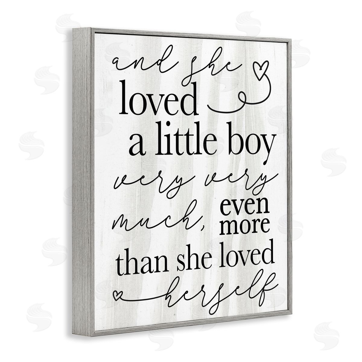 Stupell Studio Loved A Little Boy Phrase Family Home Sentiments Gray Framed Giclee Wall Art