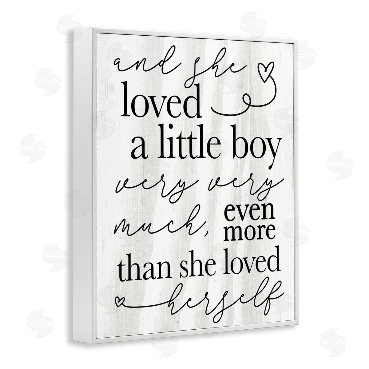 Stupell Studio Loved A Little Boy Phrase Family Home Sentiments White Framed Giclee Wall Art