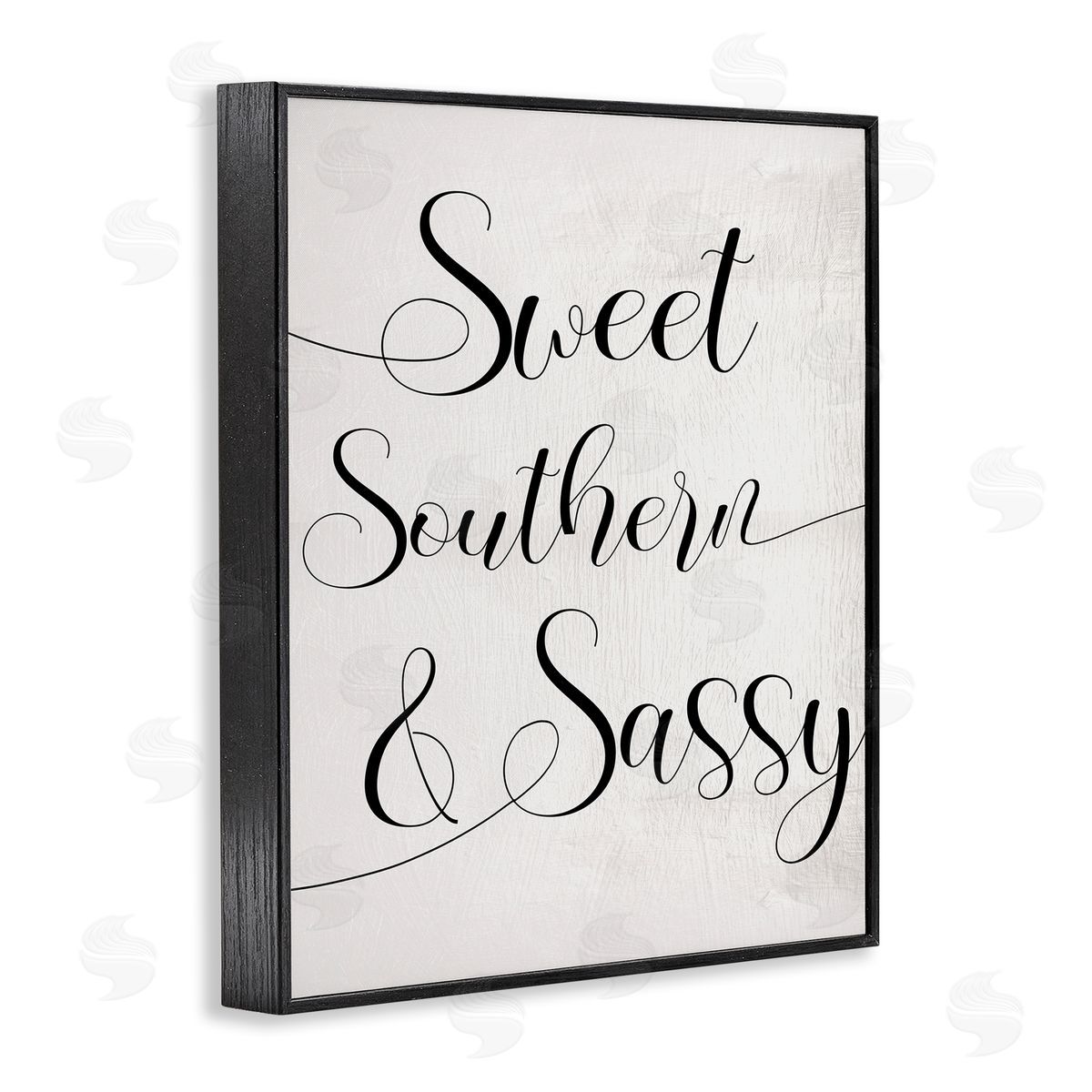 Stupell Studio Sweet Southern & Sassy Lively Cursive Typography Black Framed Giclee Wall Art