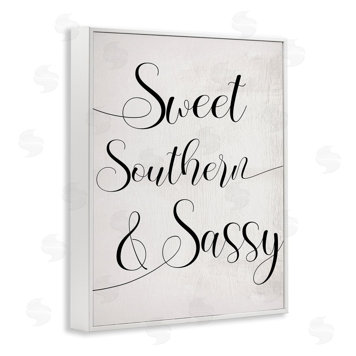 Stupell Studio Sweet Southern & Sassy Lively Cursive Typography White Framed Giclee Wall Art