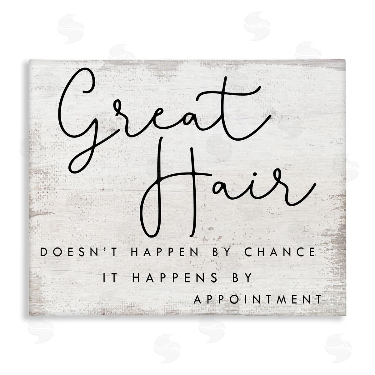 Stupell Studio Great Hair By Appointment Sign Distressed Beauty Salon Canvas Wall Art