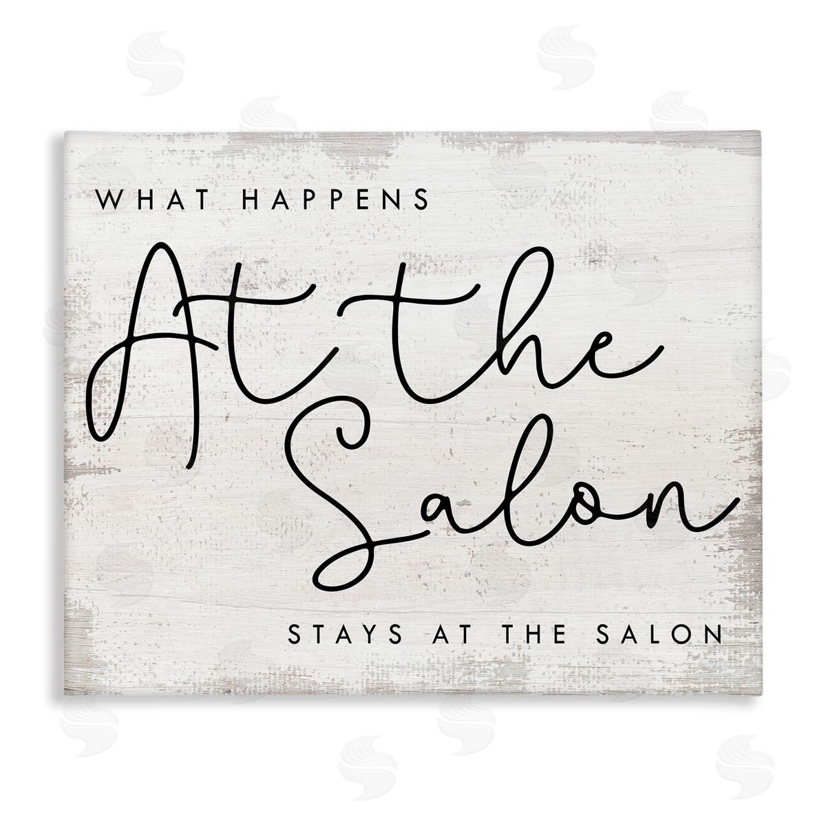 Stupell Studio What Happens at the Salon Phrase Beauty Sentiments Canvas Wall Art