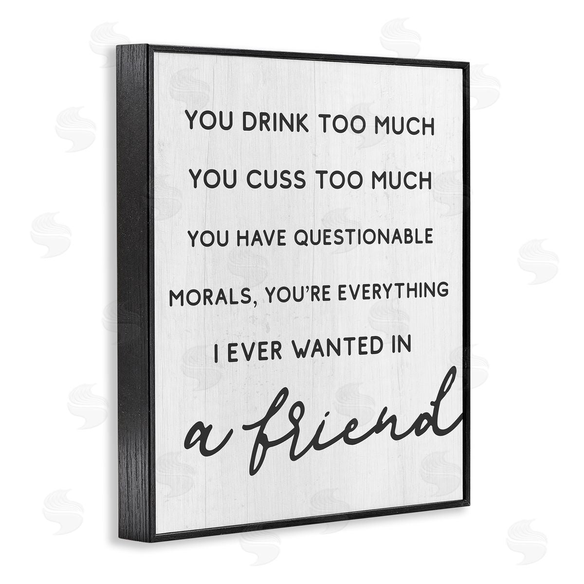 Stupell Studio Everything I Wanted in a Friend Humorous Sentiment Black Framed Giclee Wall Art