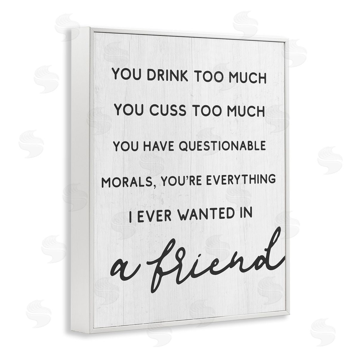 Stupell Studio Everything I Wanted in a Friend Humorous Sentiment White Framed Giclee Wall Art