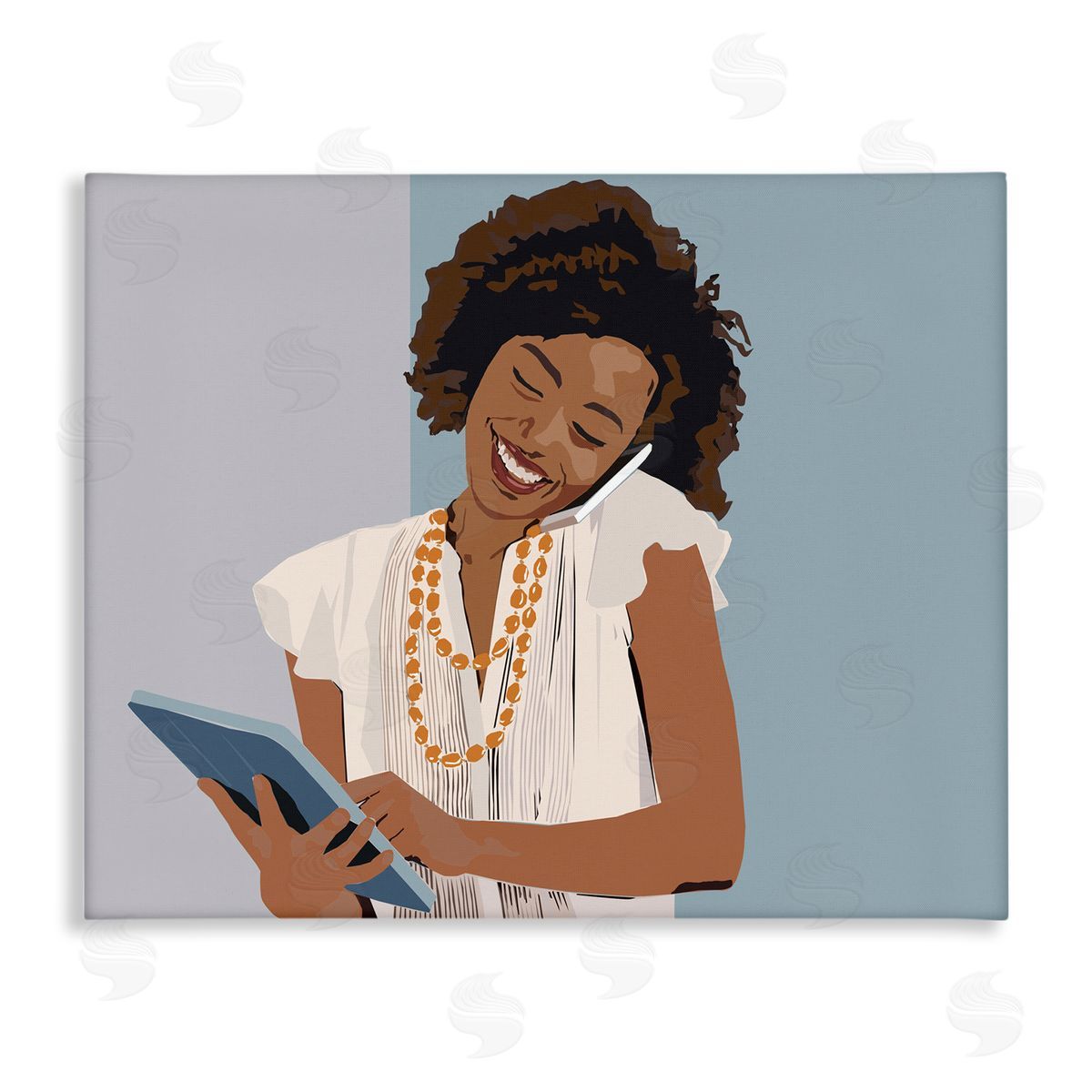 Nancy Ferrara Professional Woman With Tablet Office Portrait Canvas Wall Art