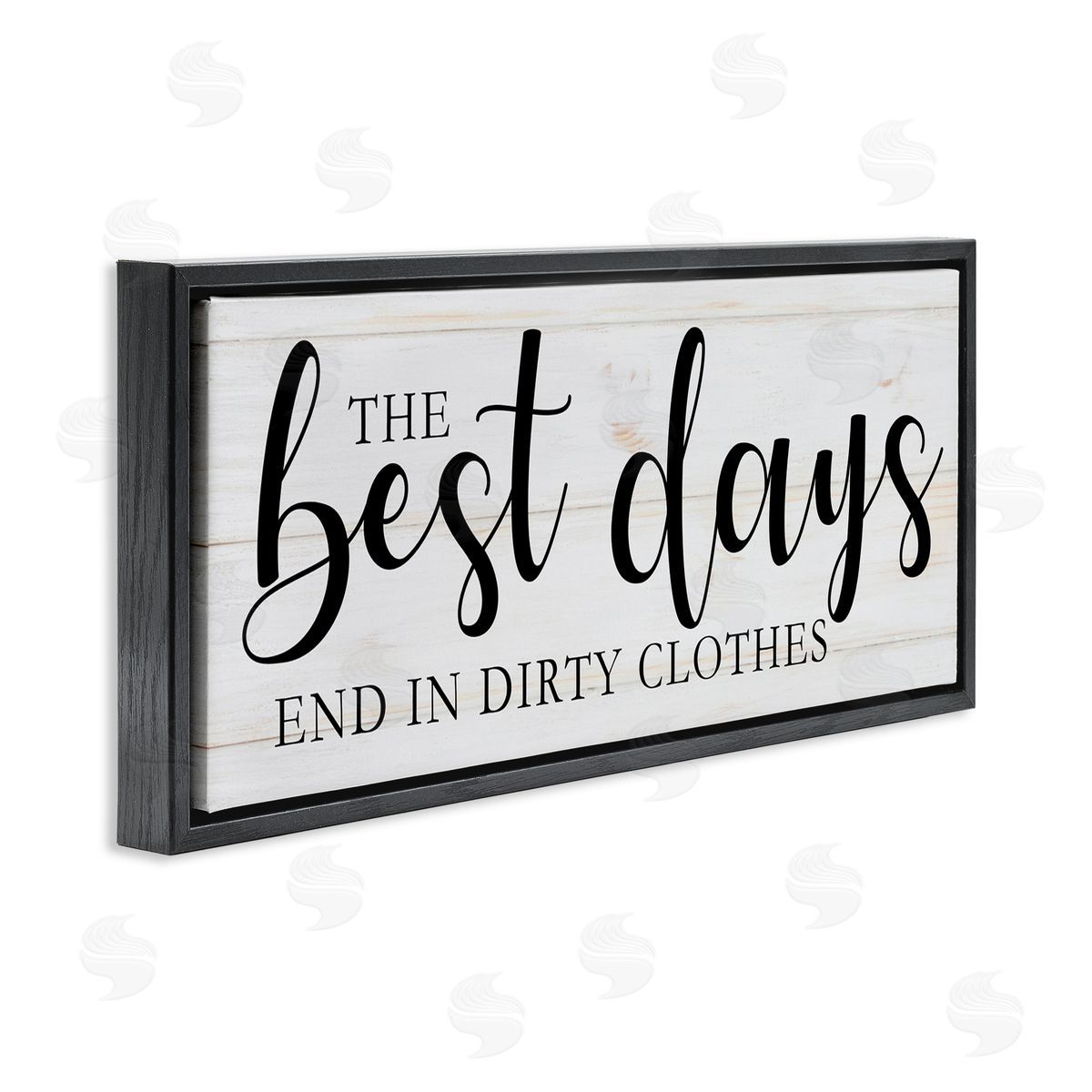 Victoria Brown Best Days end in Dirtiest Clothes Laundry Sign Black Floater Frame Canvas Art