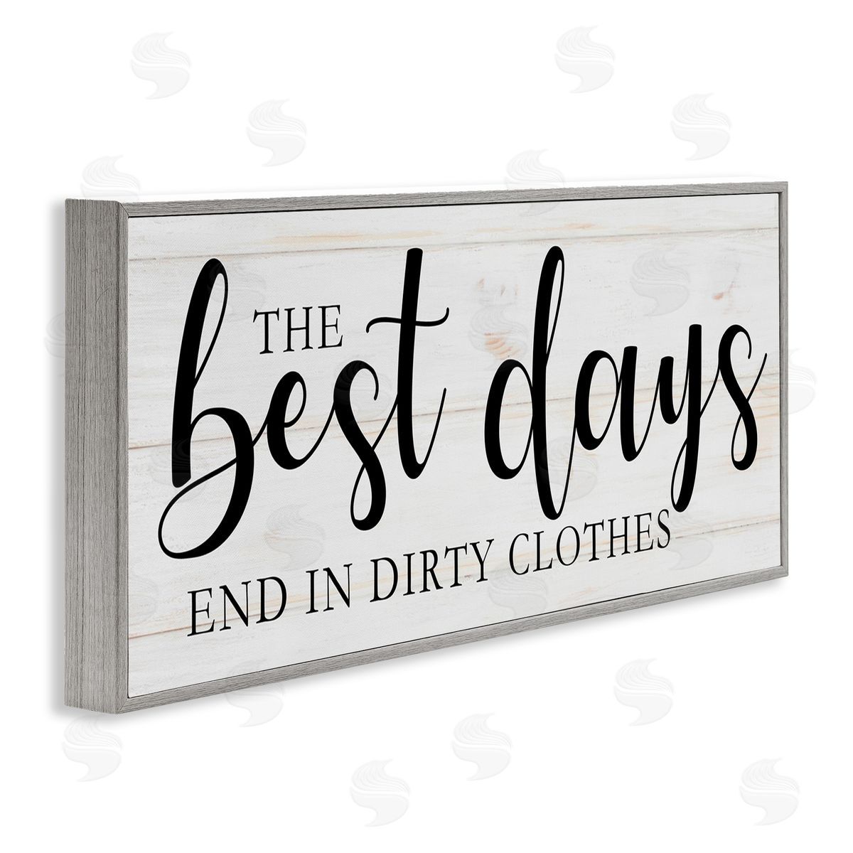 Victoria Brown Best Days end in Dirtiest Clothes Laundry Sign Gray Framed Giclee Wall Art